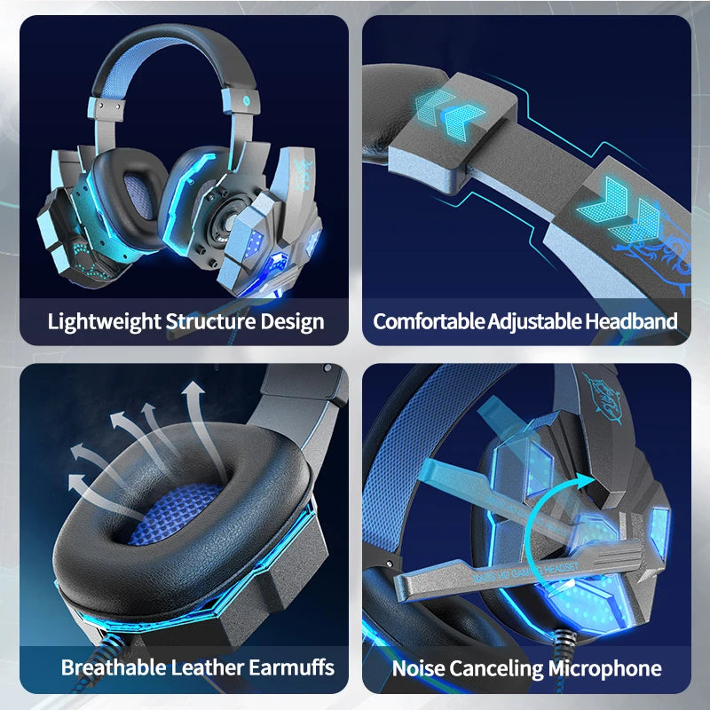SY830mv Gaming Computer Headset with Mic High Quality Bass Sounds 3D Stereo Headphone for PC/PS4 Fone Auriculares Gamer Kulaklik