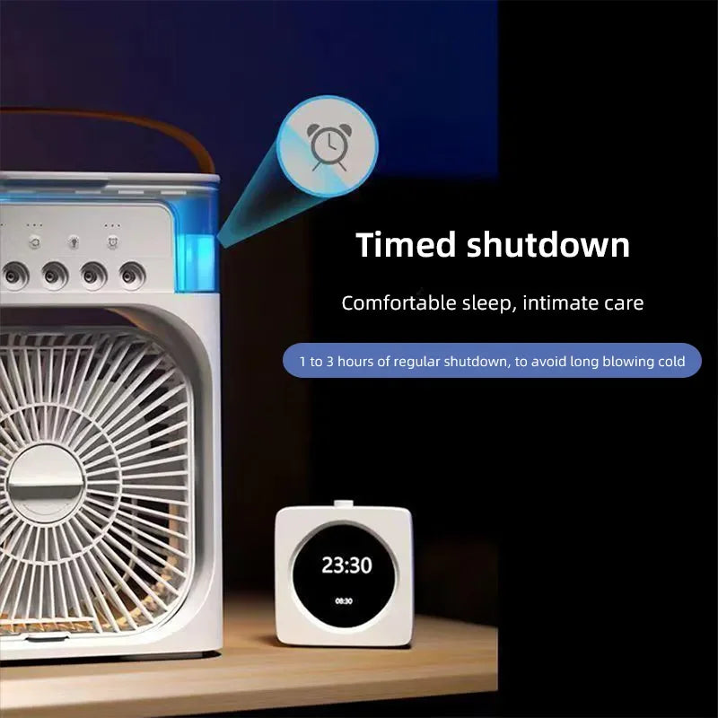 USB Portable 3-Speed 3-in-1 Desktop Cooling Fan 600ML Space Humidifier for Office Home Outdoor Use