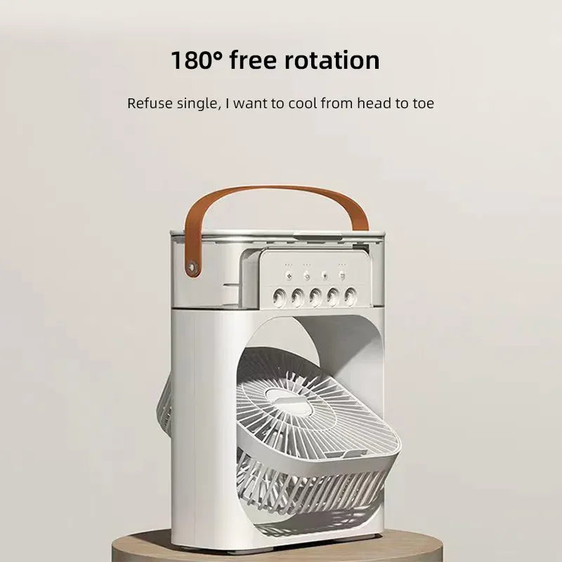 USB Portable 3-Speed 3-in-1 Desktop Cooling Fan 600ML Space Humidifier for Office Home Outdoor Use