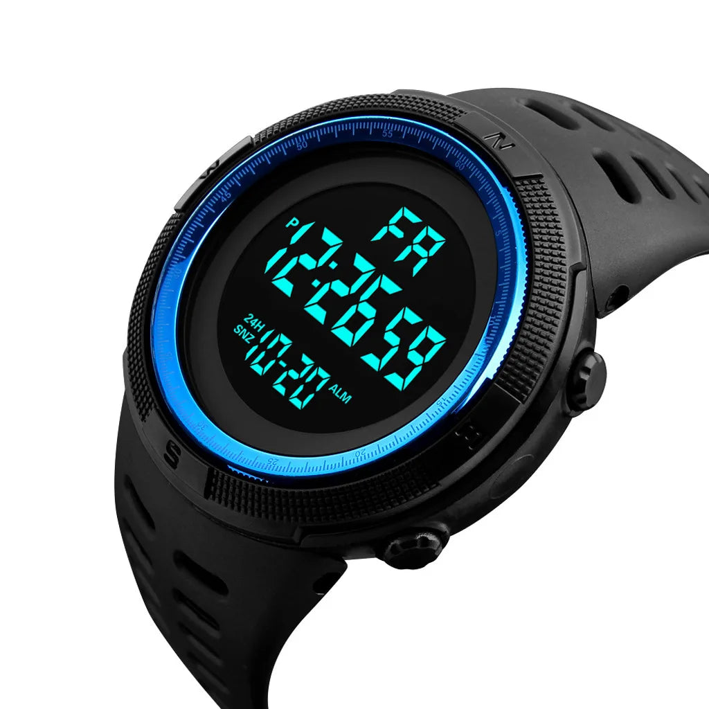 Men Sport LED Watches Top Brand Men Digital Clock Multi-Functional Rubber Man Fitnes Athlete Timekeeping Electronic Watch Reloj