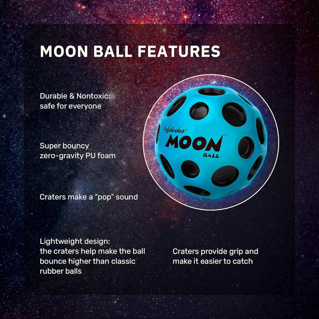 Waboba The Original Moon Ball-Super Bouncy Ball-extreme bounce and fun for all ages-ideal for active play and outdoor games