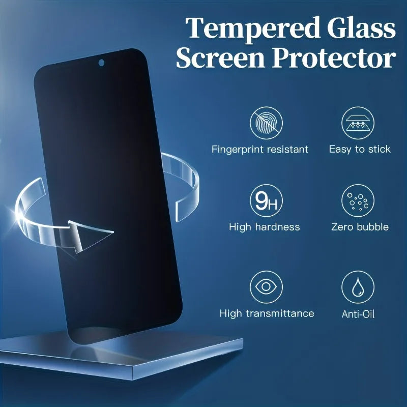 3Pcs Anti-Spy Tempered Glass Screen Protectors for iphone 17 16 15 14 13 12 11Pro Max 16 15 14Plus 13 12 Mini 11 Pro XR XS Glass