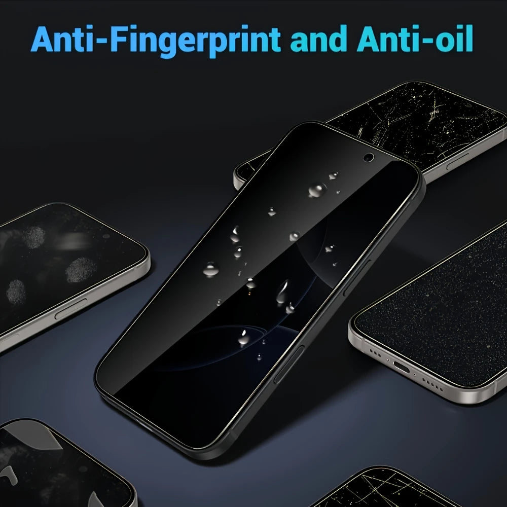 NNBILI 3Pcs Privacy Tempered Glass for iPhone 17 16 15 Pro Max Plus 14 13 12 11 Pro 16e 17Air Dust Free Instatll Screen Protecto
