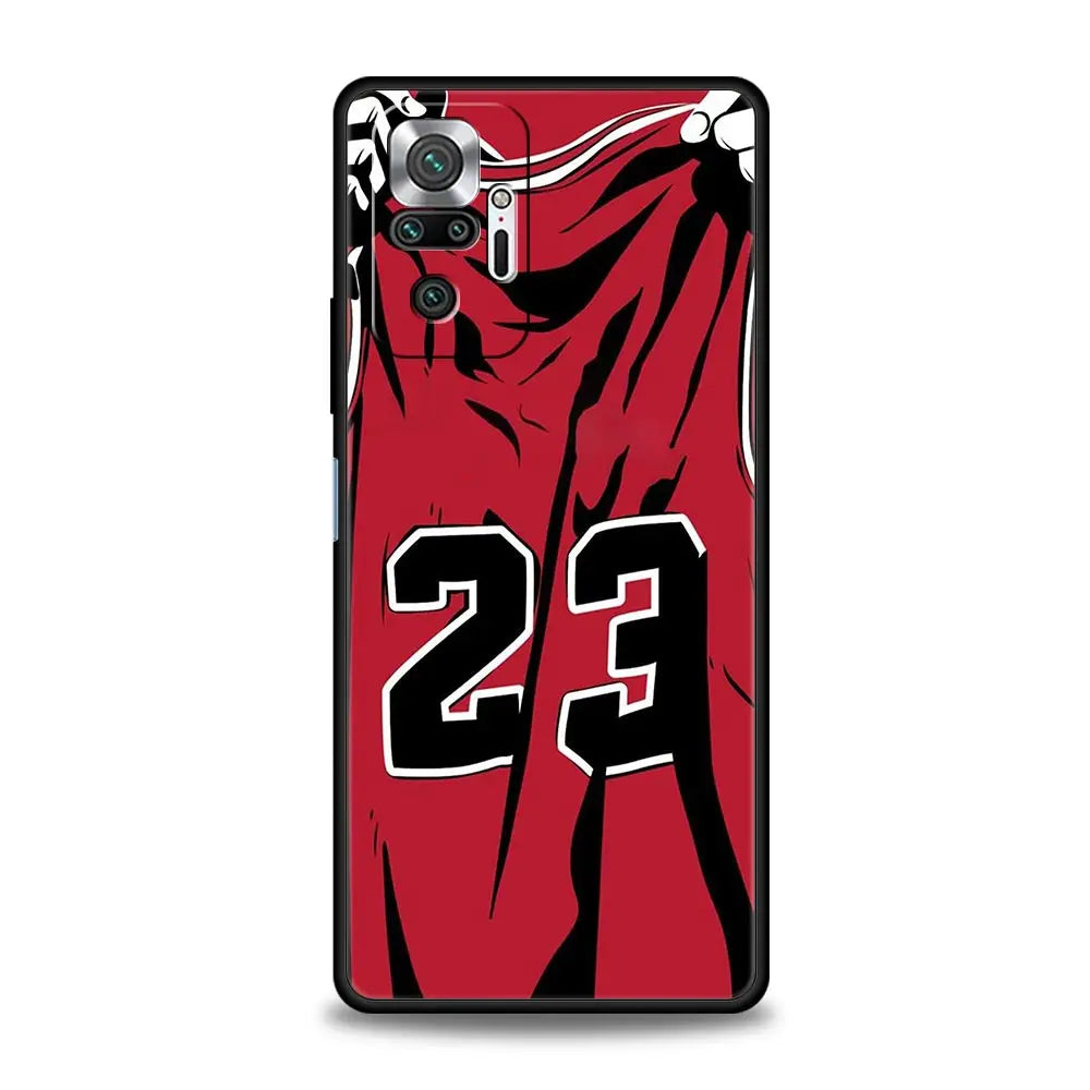 Basketball Basket Sports Phone Case For Xiaomi Redmi Note 14 13 5G 10 11 12 Pro Plus 4G 14C 13C 12C 10C Black Cover