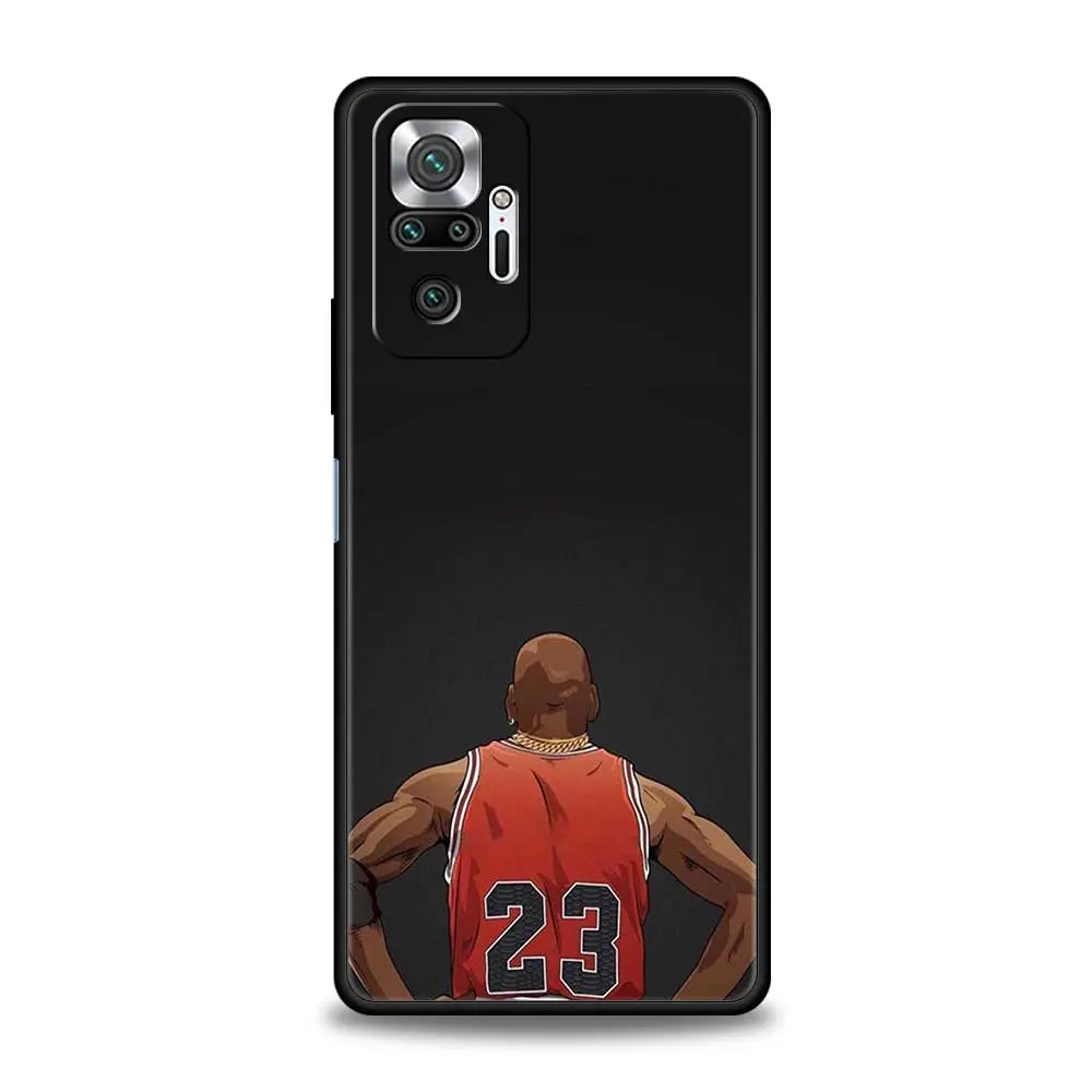 Basketball Basket Sports Phone Case For Xiaomi Redmi Note 14 13 5G 10 11 12 Pro Plus 4G 14C 13C 12C 10C Black Cover