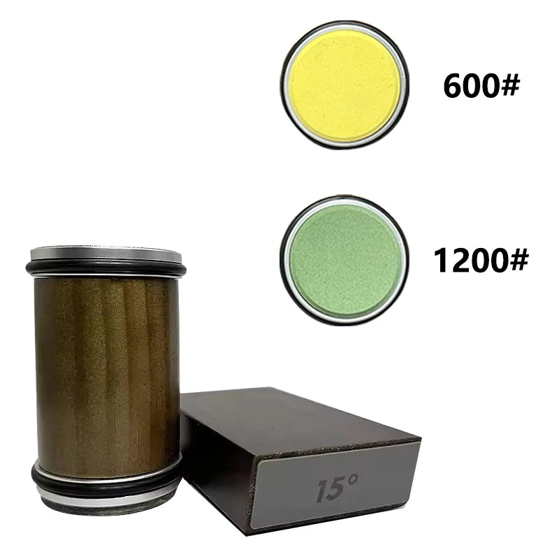 Rolling Knife Sharpener For Straight Edge Knife Sharpener Kit With 15/20° Degree Magnetic Angle For Kitchen Knives Whetstone Set