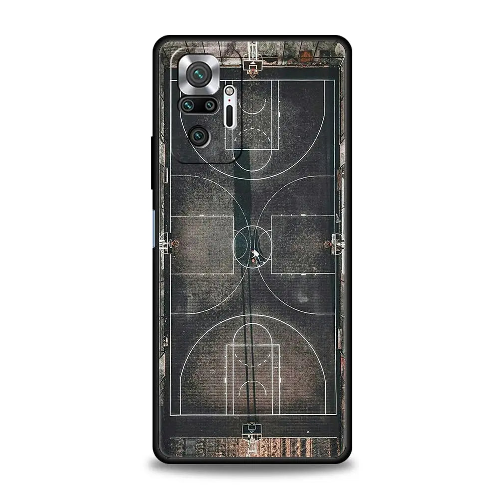 Basketball Basket Sports Phone Case For Xiaomi Redmi Note 14 13 5G 10 11 12 Pro Plus 4G 14C 13C 12C 10C Black Cover