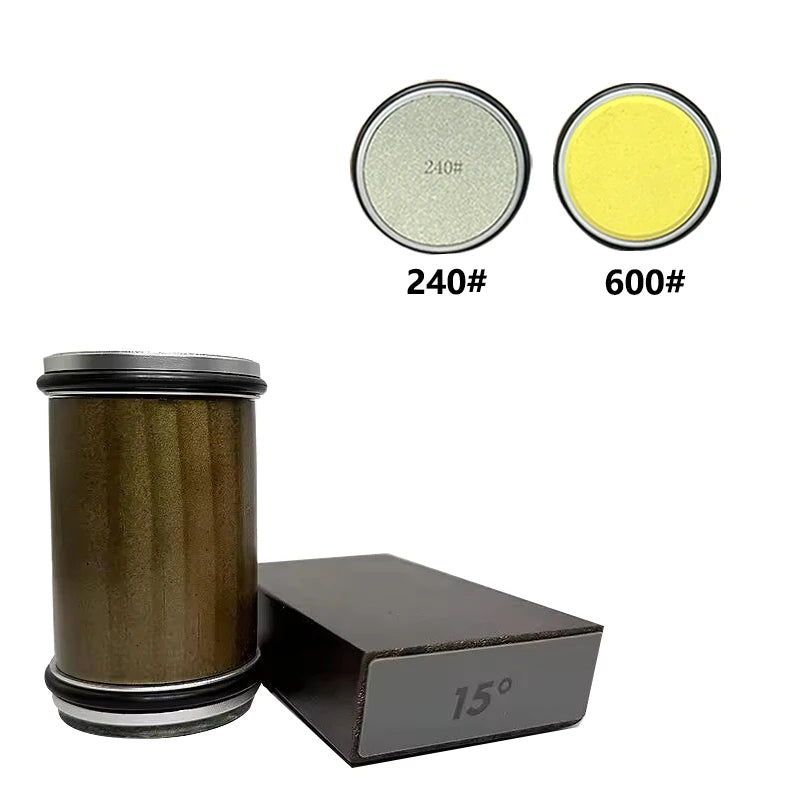 Rolling Knife Sharpener For Straight Edge Knife Sharpener Kit With 15/20° Degree Magnetic Angle For Kitchen Knives Whetstone Set