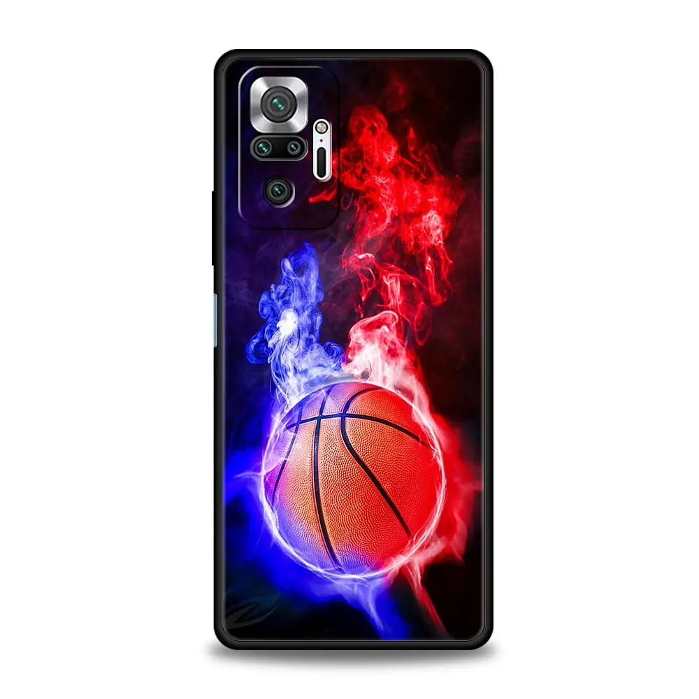Basketball Basket Sports Phone Case For Xiaomi Redmi Note 14 13 5G 10 11 12 Pro Plus 4G 14C 13C 12C 10C Black Cover
